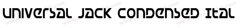 Universal Jack Condensed Ital Conde字体转换